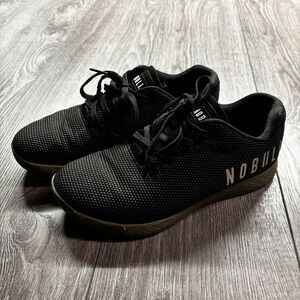 NoBull Black Shoes Sneaker Gum Trainer Super Fabric Workout Exercise M 6.5 W 8